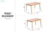 Picture of WINDSOR Solid Wood Dining Table (Natural Colour) - 150 Table