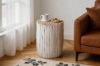 Picture of PPRELUDE Teak Log Round Side Table/Stool - Small Size (38x50)