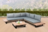 Picture of [FLOOR MODEL CLEARANCE] BASTON Aluminum Sectional Outdoor Lounge Sofa Set