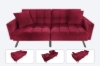 Picture of LUMI Convertible Sofa Bed with Adjustable Split-Back (Red)