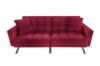 Picture of LUMI Convertible Sofa Bed with Adjustable Split-Back (Red)