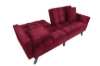 Picture of LUMI Convertible Sofa Bed with Adjustable Split-Back (Red)
