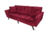 Picture of LUMI Convertible Sofa Bed with Adjustable Split-Back (Red)