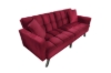 Picture of LUMI Convertible Sofa Bed with Adjustable Split-Back (Red)