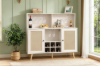 Picture of NORLEN 2-Door Bar Cabinet/Buffet with LED Lighting