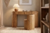Picture of RILMOND Reclaimed Pine Wood Desk and Barrel Stool Set
