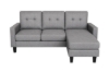 Picture of HAXTON Reversible Linen Fabric Sectional Sofa (Dark Grey)