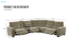 Picture of HIGHLAND Dual Motor Power Reclining Sectional Sofa with Storage Console & Swivel Tray Table & Bluetooth Speaker & USB - Water Resistant