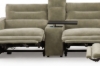 Picture of HIGHLAND Dual Motor Power Reclining Sectional Sofa with Storage Console & Swivel Tray Table & Bluetooth Speaker & USB - Water Resistant