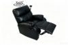 Picture of NUVIA 360° Swivel Manual Recliner Lounge Chair with Mobile Holder (Black)