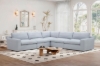 Picture of SPLENDOR Feather-Filled Fabric Modular Corner Sofa (Grey)
