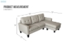 Picture of HAXTON Reversible Sectional Sofa (Khaki)