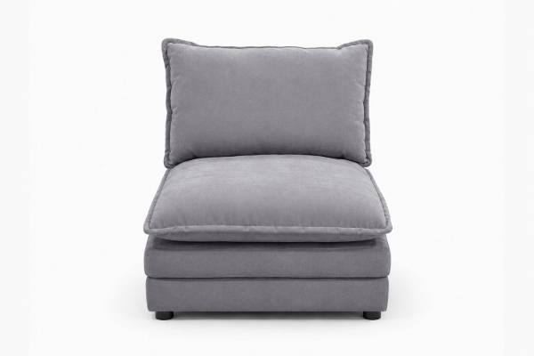 Picture of MELLOW Modular Sectional Sofa Range (Grey) - Armless Chair