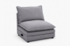 Picture of MELLOW Modular Sectional Sofa Range (Grey) - Left Facing Armchair