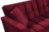 Picture of LUMI Convertible Sofa Bed with Adjustable Split-Back (Rose Burgundy)