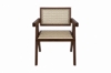 Picture of CHANDIGARH Solid Rubber Wood with Real Rattan Arm Chair (Walnut) - 2 Chairs in 1 Carton