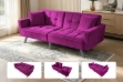 Picture of LUMI Convertible Sofa Bed with Adjustable Split-Back (Purple)