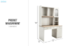 Picture of ZORA 120 3-Drawer 2-Door  Study Desk with shelf