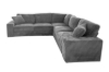 Picture of MARLIN Corduroy Fabric Sectional Sofa with Hidden Storage & Cup Holder