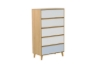 Picture of RENO 5-Drawer Tallboy (Solid Wood Legs)