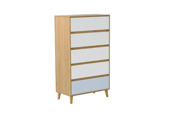 Picture of RENO 5-Drawer Tallboy (Solid Wood Legs)