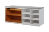 Picture of PORTIO Sliding Glass Door Shoe Bench with Ozone & Negative Ion Deodorising Function (White)