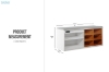 Picture of PORTIO Sliding Glass Door Shoe Bench with Ozone & Negative Ion Deodorising Function (White)