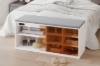 Picture of PORTIO Sliding Glass Door Shoe Bench with Ozone & Negative Ion Deodorising Function (White)