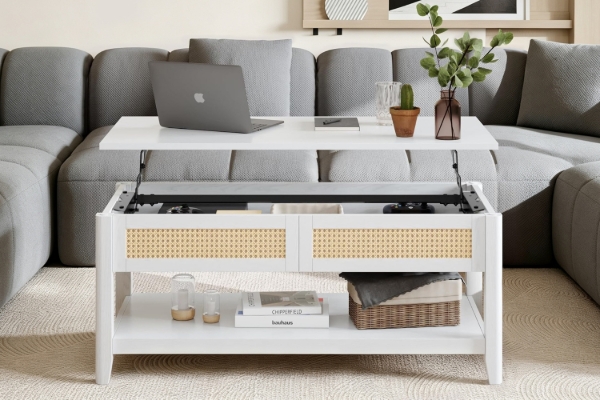 Picture of STORIX 109 Lift-Top Coffee Table (White)