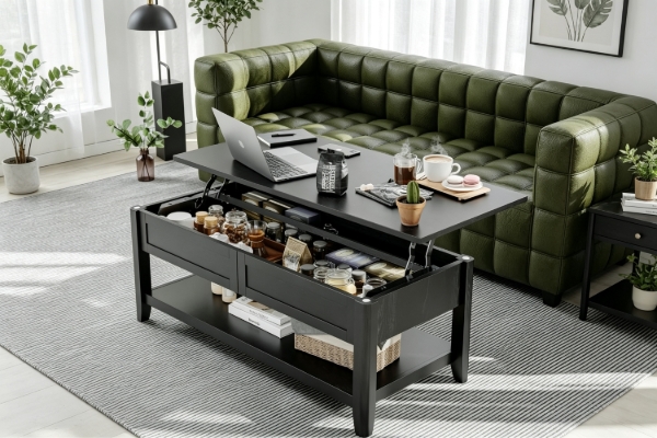Picture of STORIX 109 Lift-Top Coffee Table (Black)
