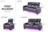 Picture of VOLT Air Leather Dual Motor Power Reclining Sofa Range with Cup Holders & Storage & USB Port & Wireless Charging & LED Lighting (Brown)