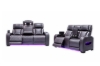 Picture of VOLT Air Leather Dual Motor Power Reclining Sofa Range with Cup Holders & Storage & USB Port & Wireless Charging & LED Lighting (Brown)