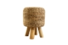 Picture of PANDED Water Hyacinth Woven Stool with Twig Legs