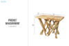 Picture of NATURA Solid Teak Wood Rectangle Side Table