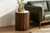 Picture of KASIA D45 Mango Wood Round Side Table With Marble Top
