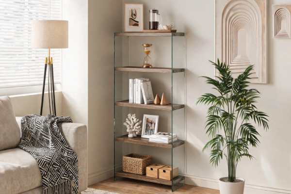 Picture of MACSEN Glass Display Shelf (75x154cm)