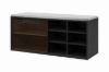 Picture of PORTIO Sliding Glass Door Shoe Bench with Ozone & Negative Ion Deodorising Function (Black)