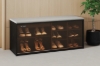 Picture of PORTIO Sliding Glass Door Shoe Bench with Ozone & Negative Ion Deodorising Function (Black)