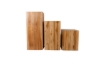 Picture of ATLANTIC H45/H65/H85 Teak Wood B - Pedestal Stand Set of 3