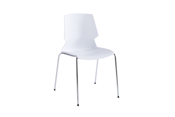 Picture of [FLOOR MODEL CLEARANCE]EVOLVE Stackable Dining/Visitor Chair (White)