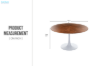 Picture of [FLOOR MODEL CLEARANCE]JACOB D120 Round Dining Table (Walnut Colour)