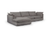 Picture of [FLOOR MODEL CLEARANCE] SERENA Feather-Filled Sectional Fabric Sofa - Chaise Facing Left