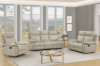 Picture of [FLOOR MODEL CLEARANCE]SORIANO Air Leather Manual  2 Seat Recliner Sofa  (Greige)