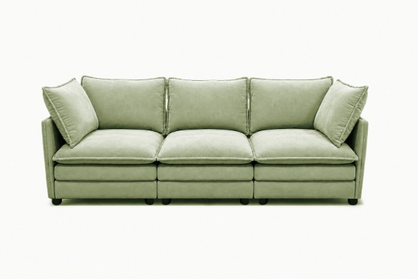 Picture of MELLOW Modular Sectional Sofa Range (Sage Green) - 3PC Combo Set (LAF Armchair + Armless + RAF Armchair)