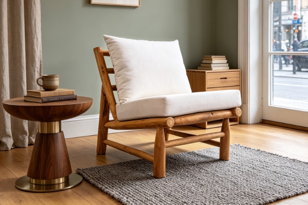 Picture of ATLANTIC Solid Teak Wood 1 Seater Sofa/Lounge Chair