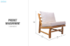 Picture of ATLANTIC Solid Teak Wood 1 Seater Sofa/Lounge Chair