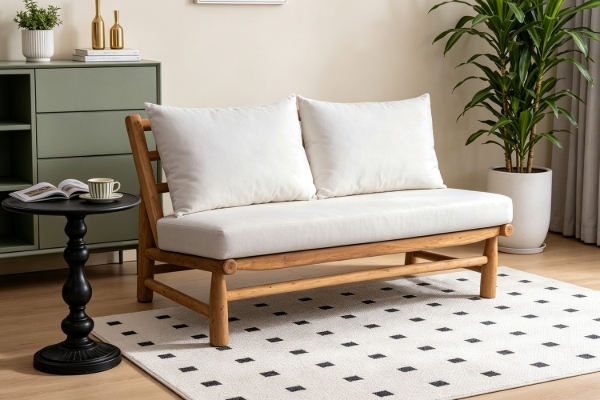 Picture of ATLANTIC Solid Teak Wood 2 Seater Sofa