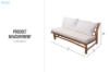 Picture of ATLANTIC Solid Teak Wood 2 Seater Sofa