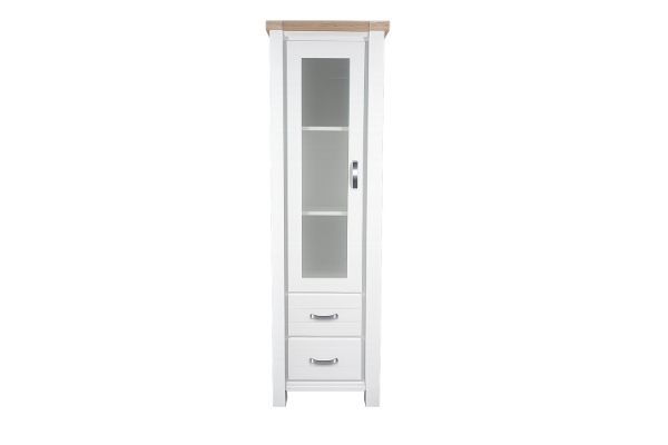 Picture of BRAMPTON 190x60cm 1-Door 2-Drawer Solid Wood Display Cabinet