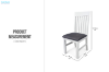 Picture of BRAMPTON Solid Wood Dining Chair with Fabric Seat